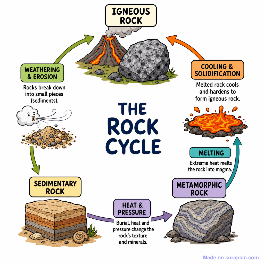 Rock Cycle Detailed Diagram