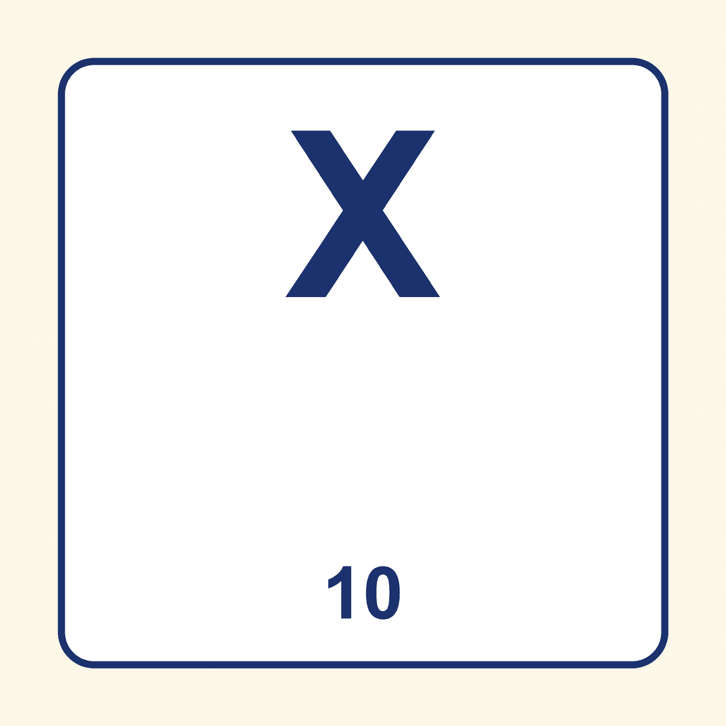 Roman Numeral — X (10)