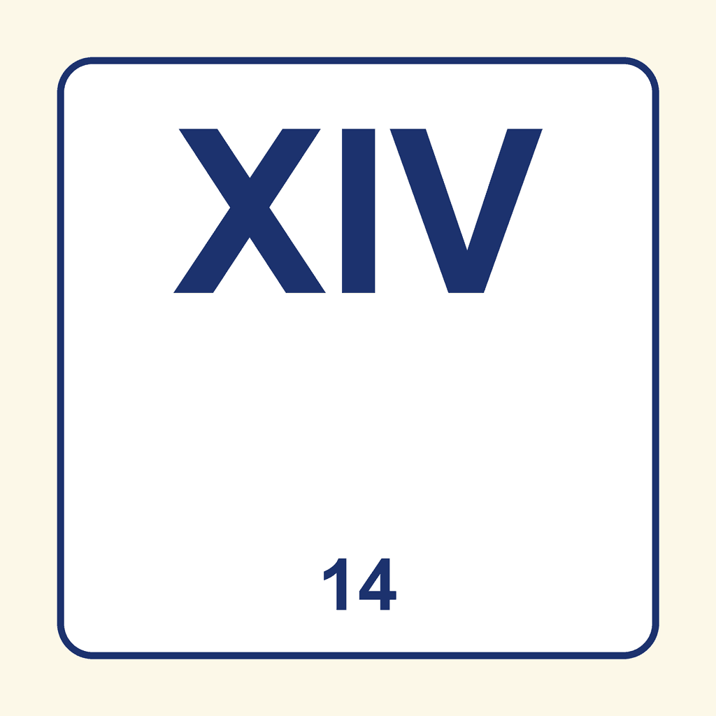 Roman Numeral — XIV (14)