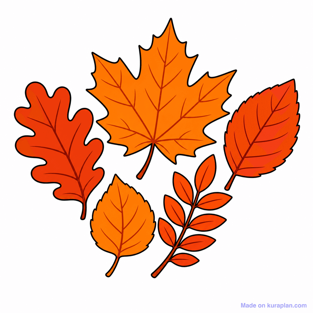 Seasonal Autumn Leaves Cluster