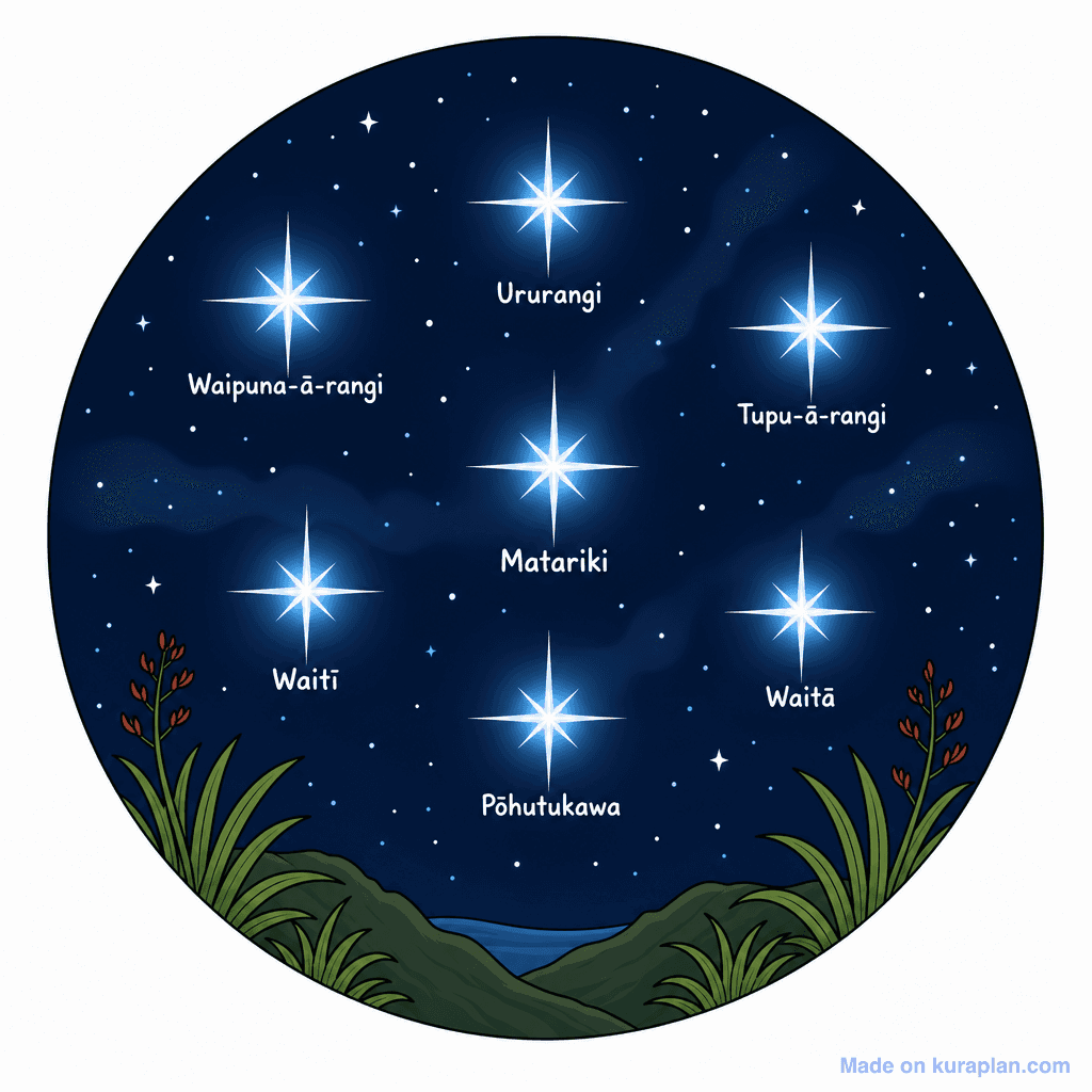Seasonal Matariki Star Cluster