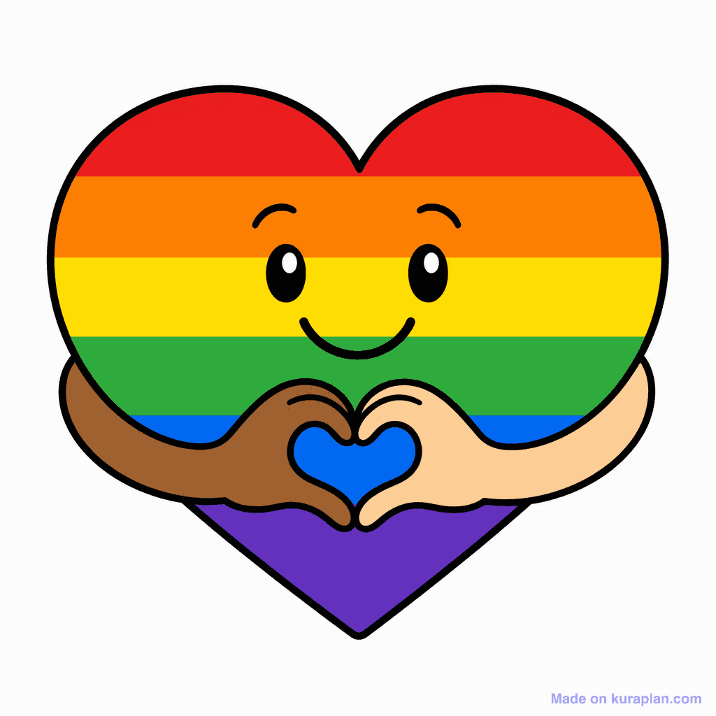 Seasonal Pride Rainbow Heart