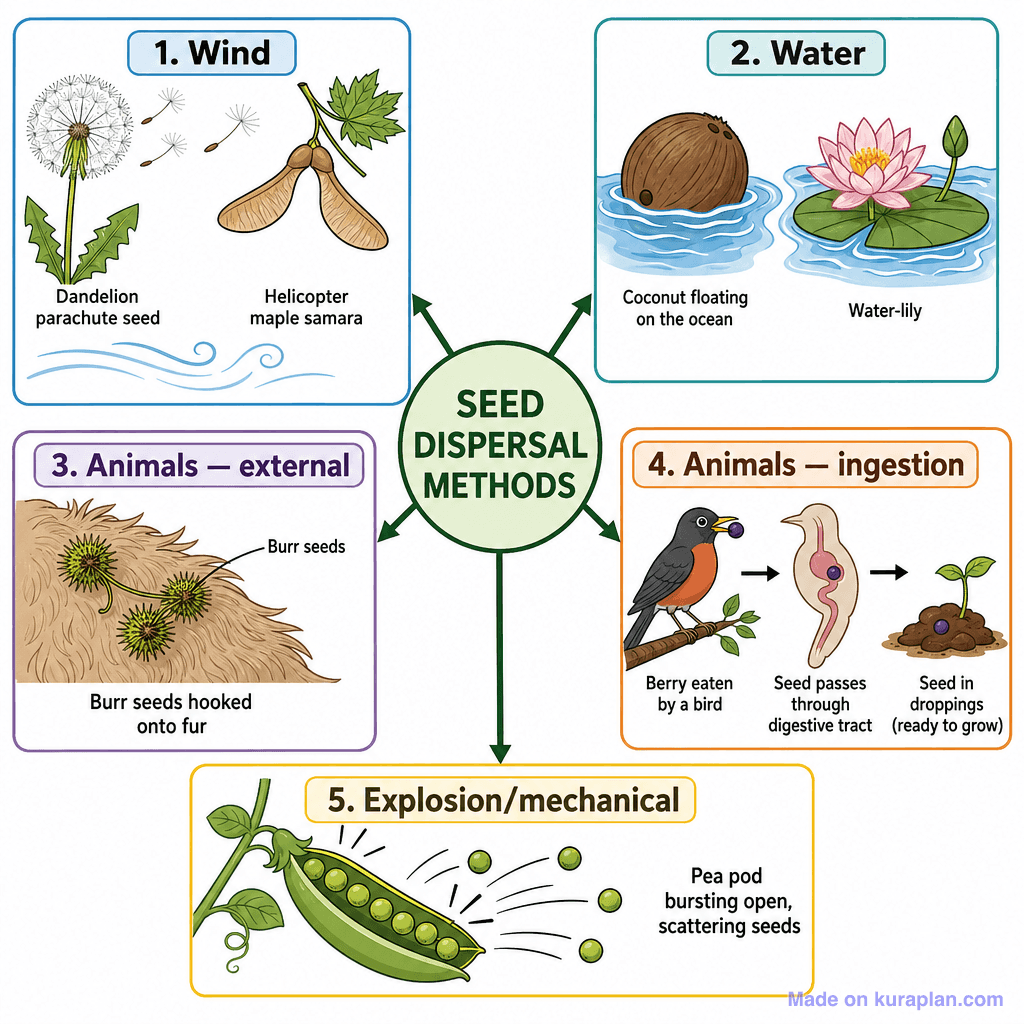 Seed Dispersal Methods (detailed)