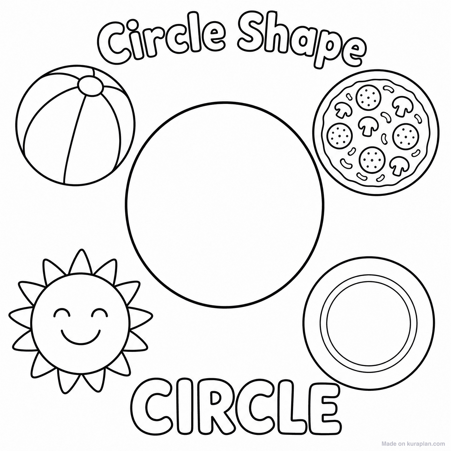 Circle Shape — Coloring Page