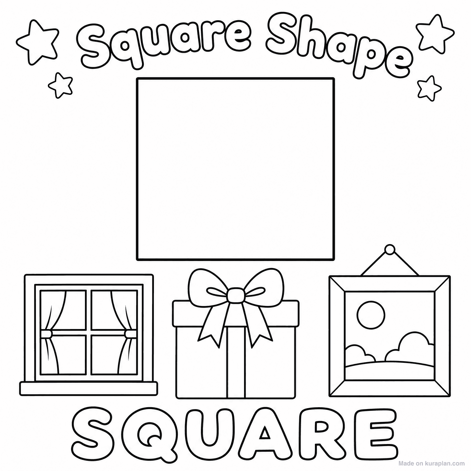 Square Shape — Coloring Page