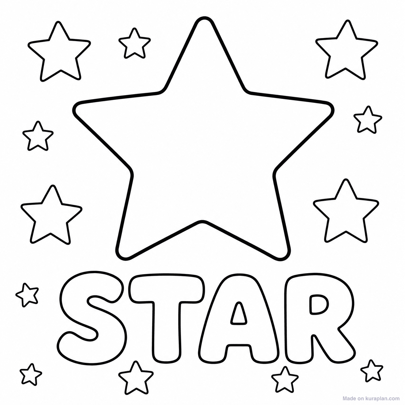 Star Shape — Coloring Page