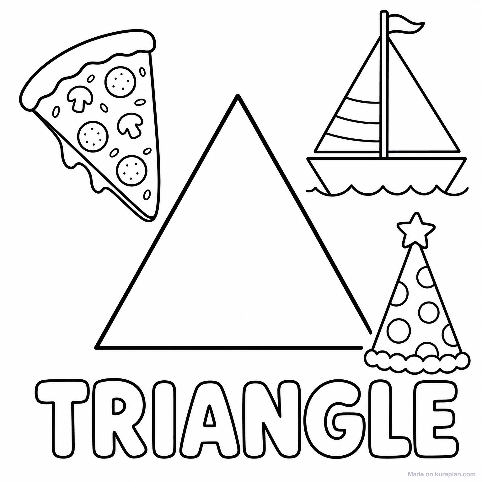 Triangle Shape — Coloring Page