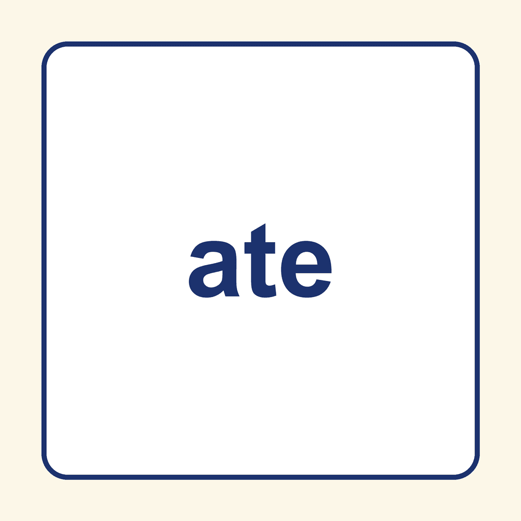 Sight Word — ate