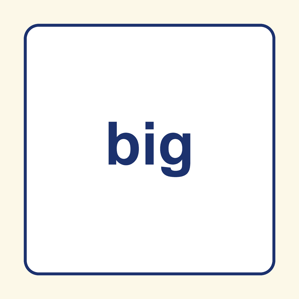 Sight Word — big