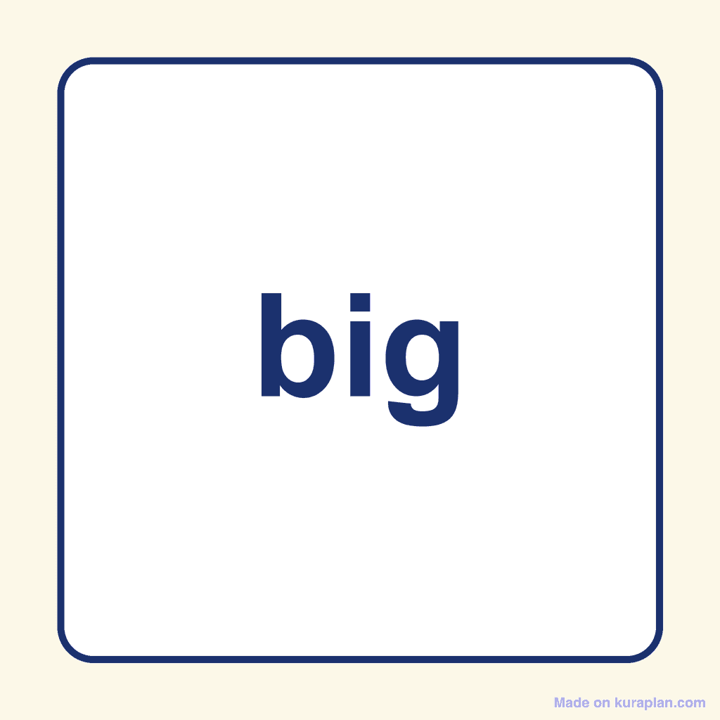 Sight Word — big