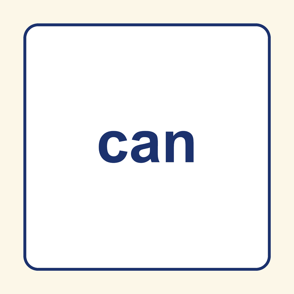 Sight Word — can