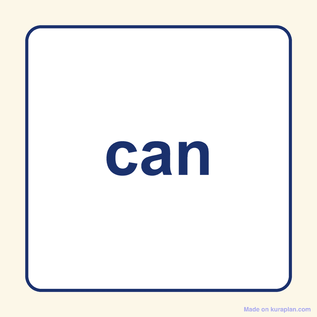 Sight Word — can