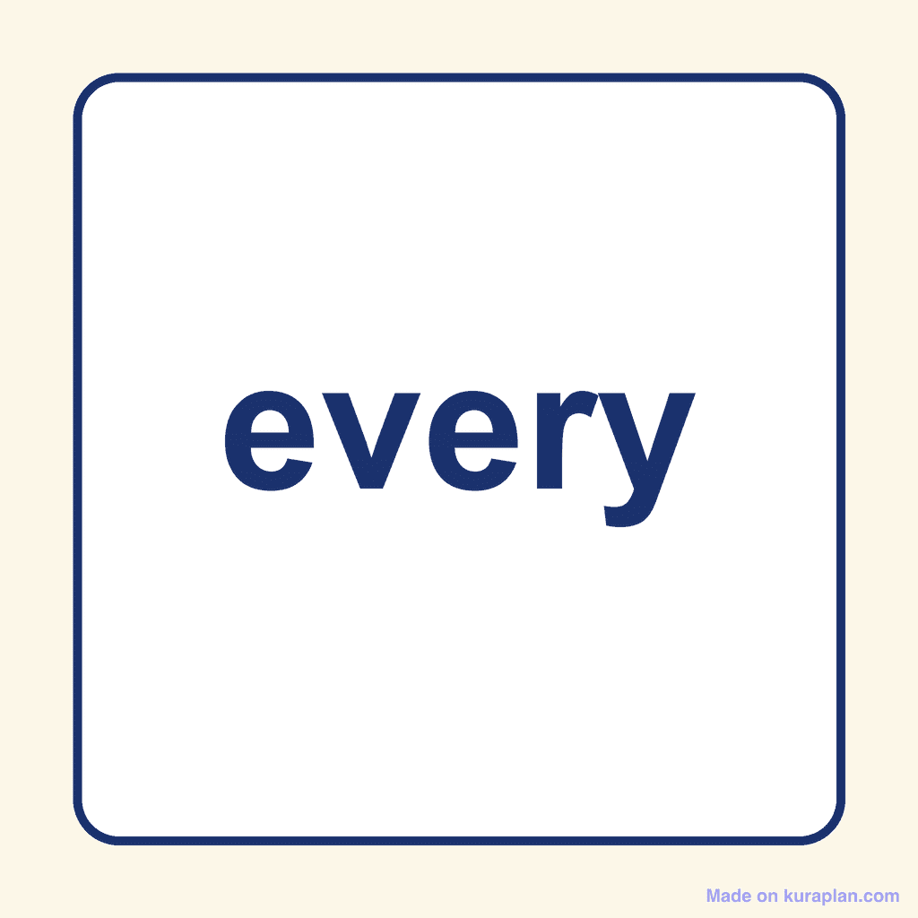 Sight Word — every