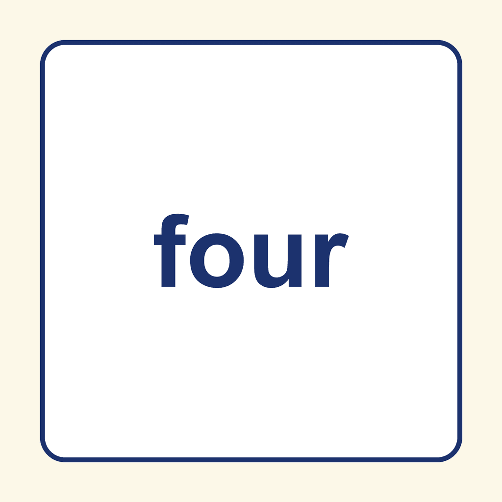 Sight Word — four