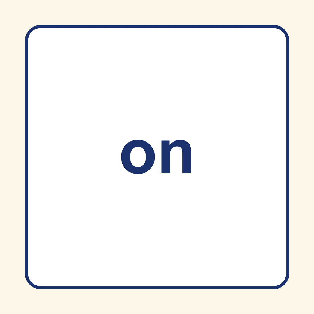 Sight Word — on