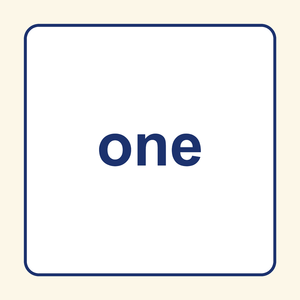 Sight Word — one