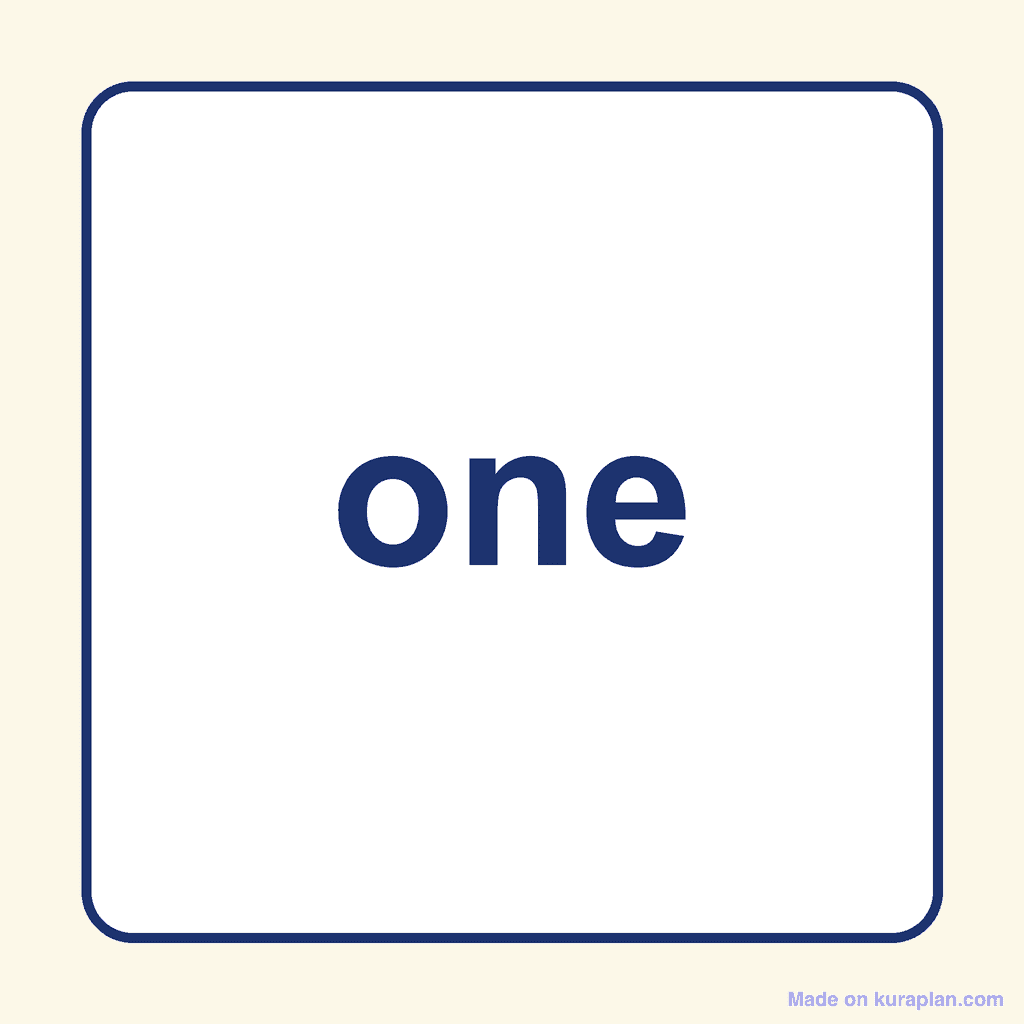 Sight Word — one