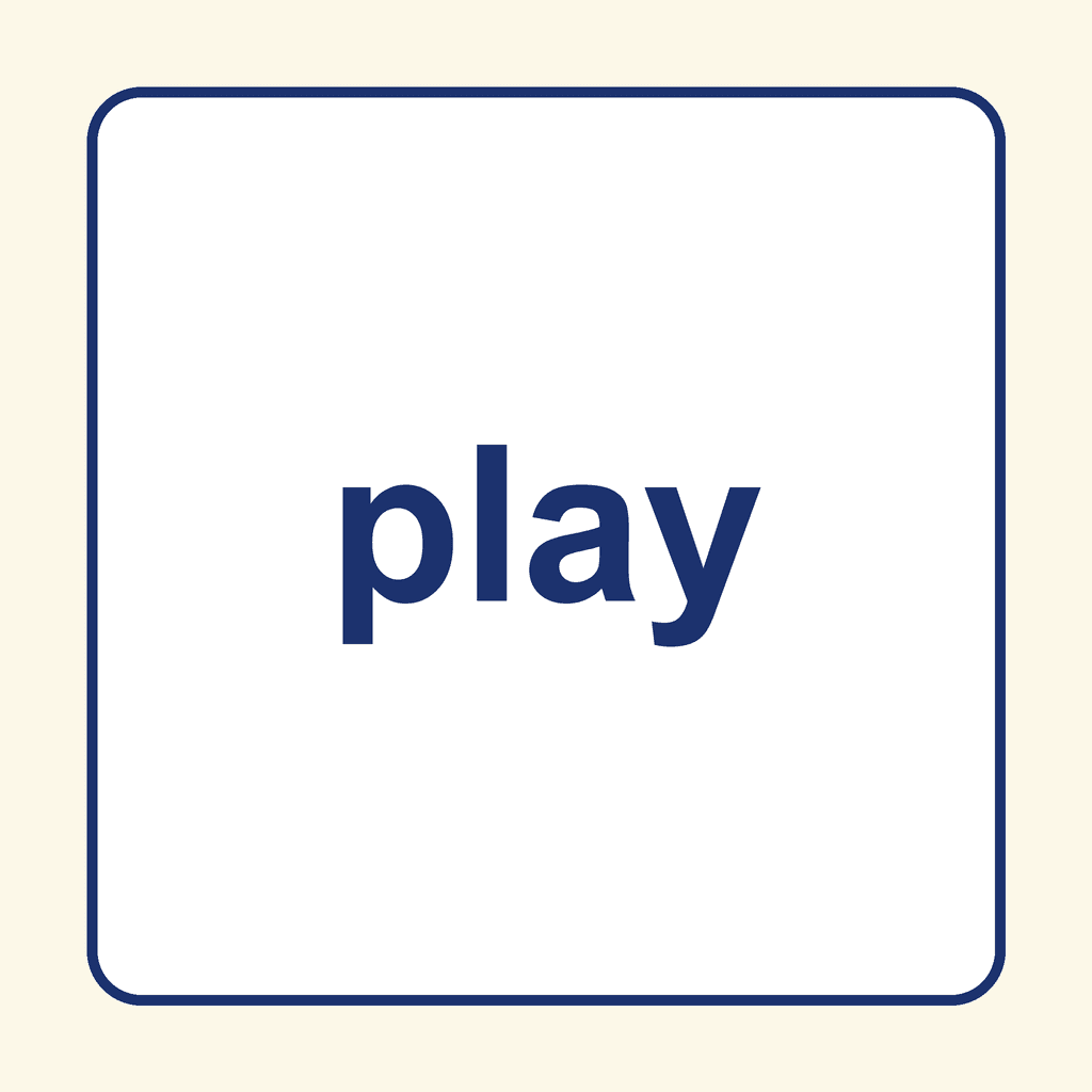 Sight Word — play