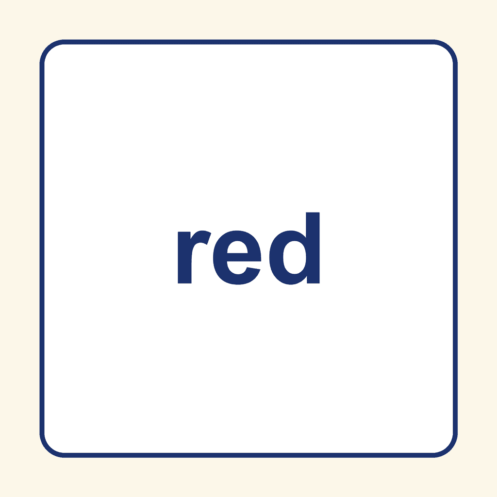 Sight Word — red