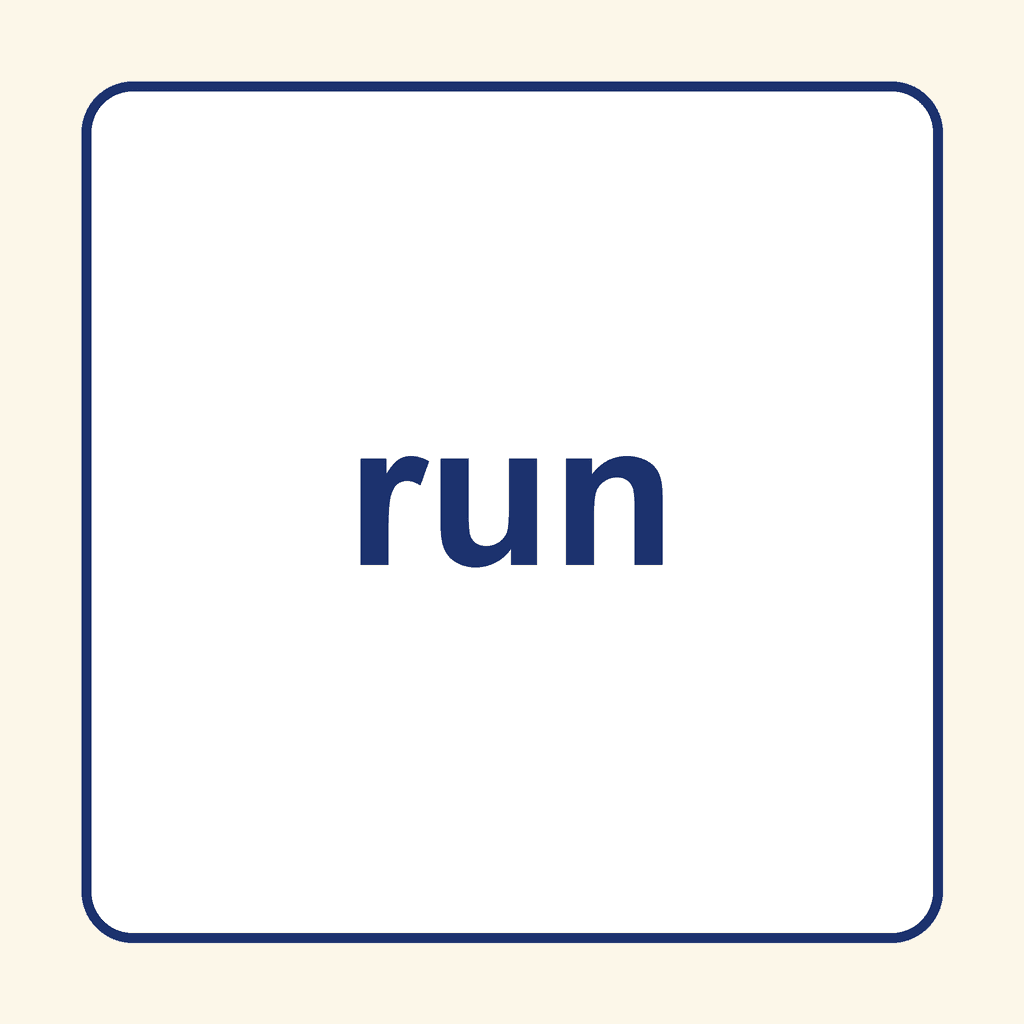 Sight Word — run