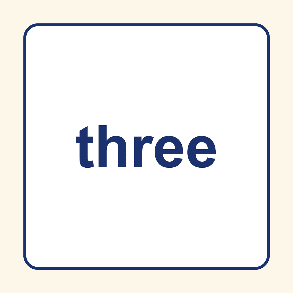 Sight Word — three