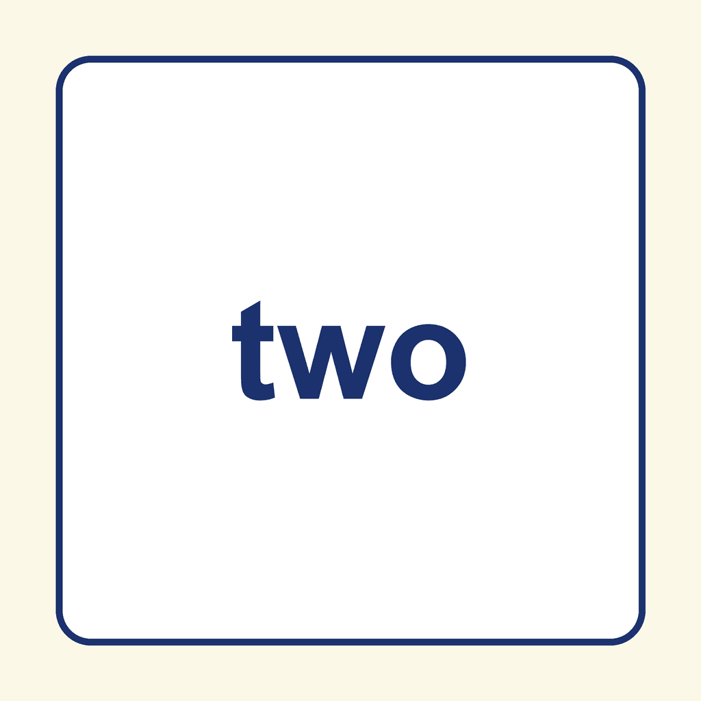 Sight Word — two