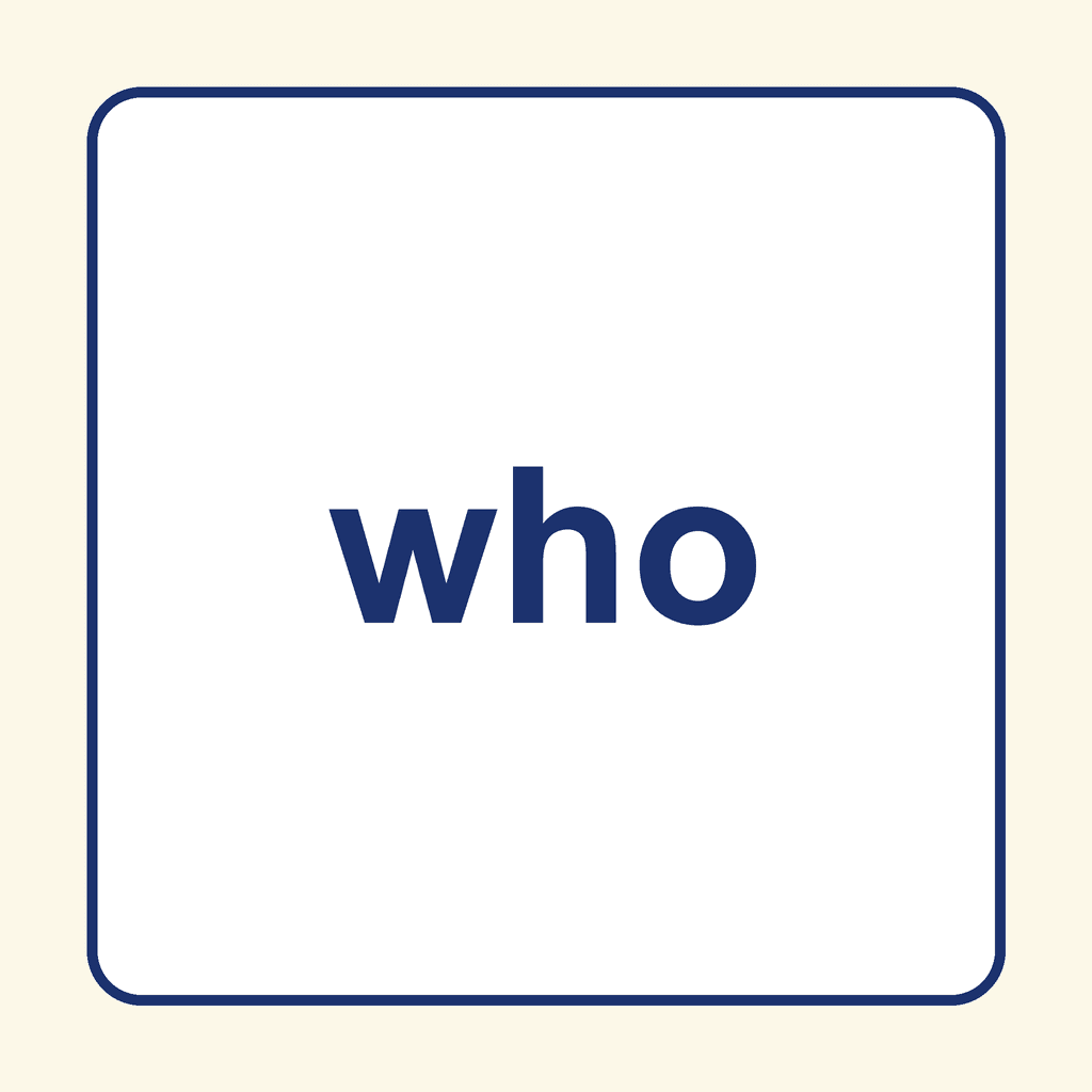 Sight Word — who
