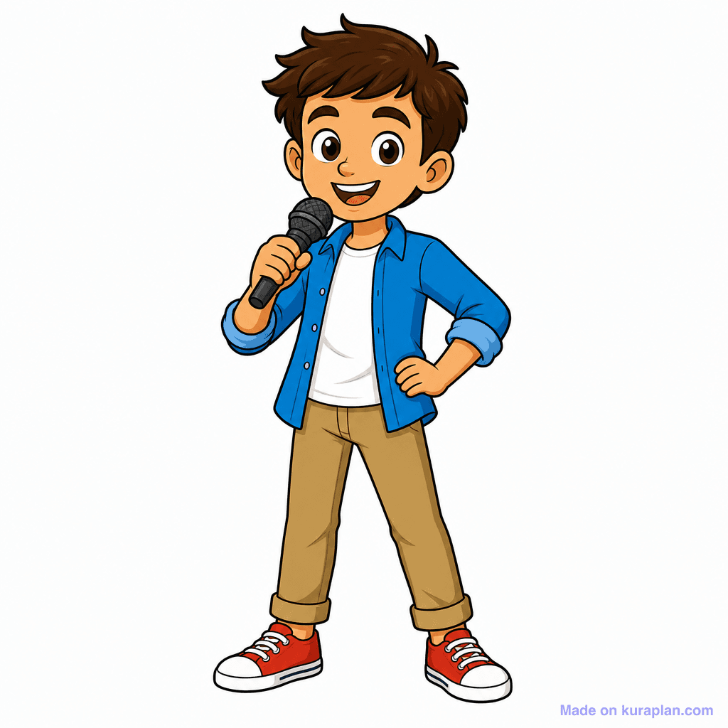 Solo Child Singing Microphone