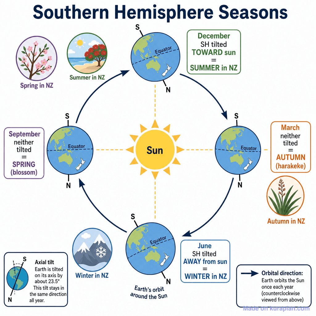 Seasons in the Southern Hemisphere (detailed)