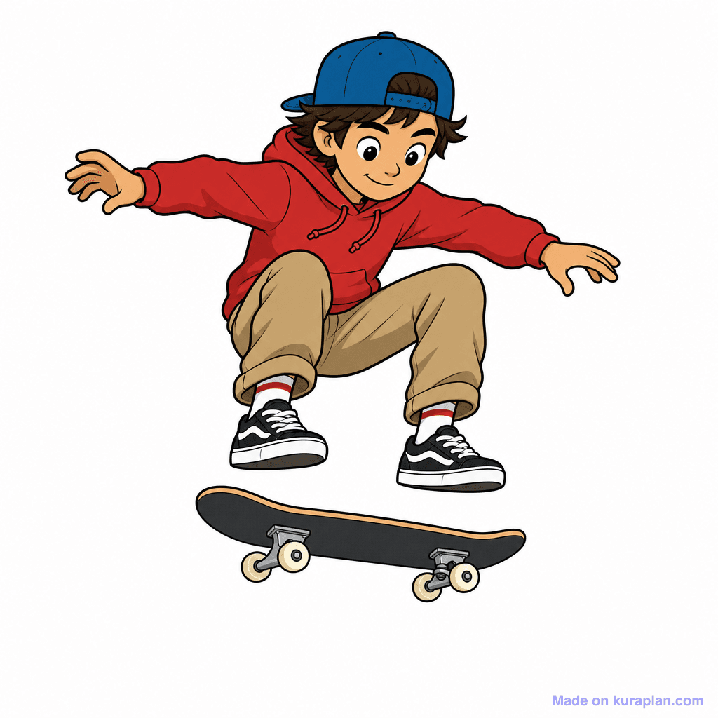 Sport Skateboarder Ollie