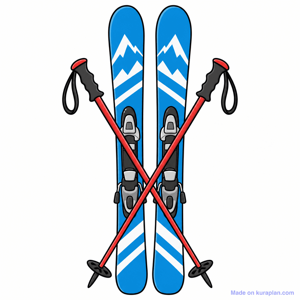 Sport Skis And Poles