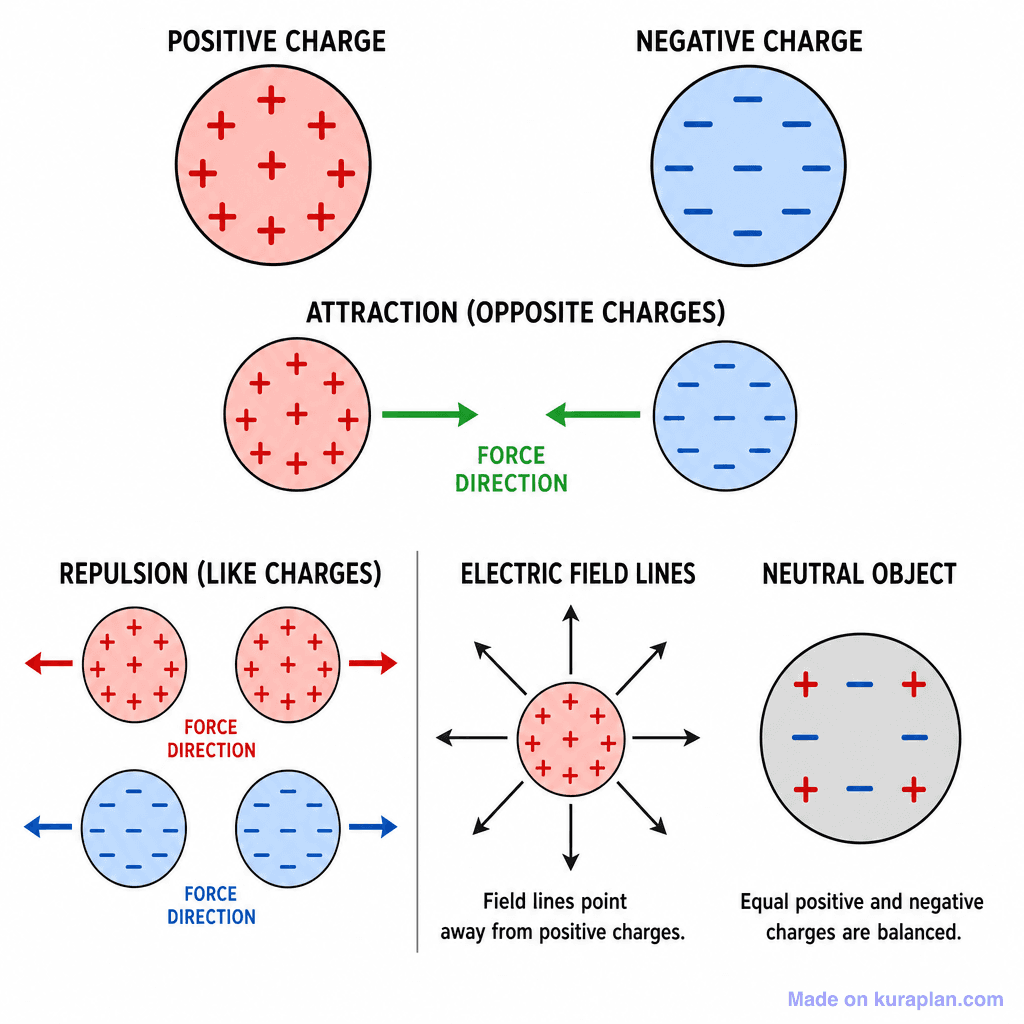 Static Electricity: Electric Charges and Forces (simple)