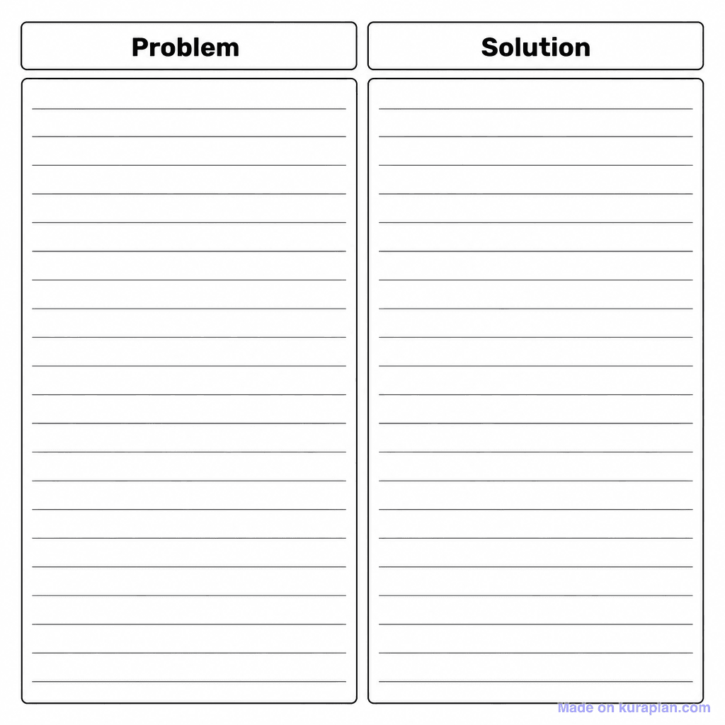 Story Problem Solution Template