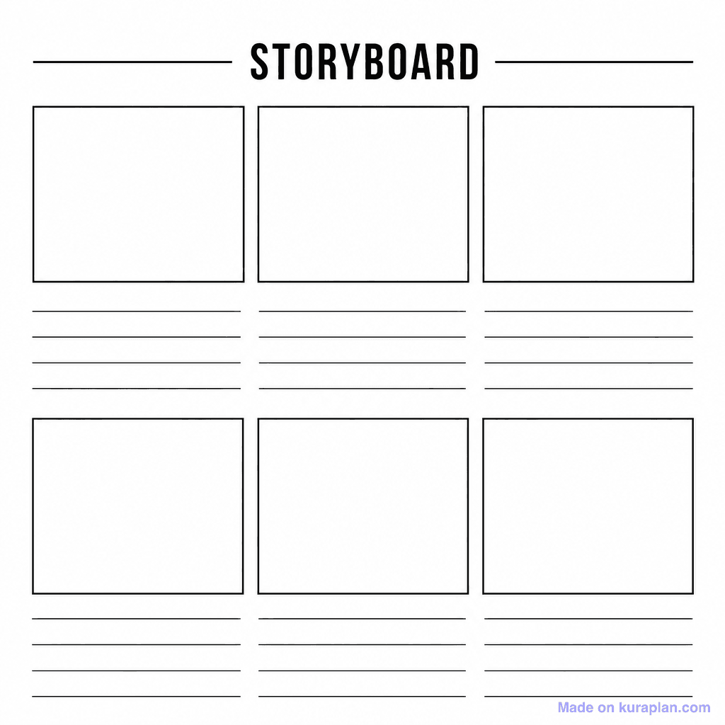 Story Six Panel Storyboard Template