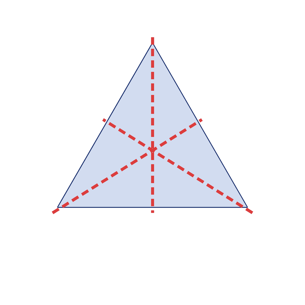 Equilateral triangle — 3 lines