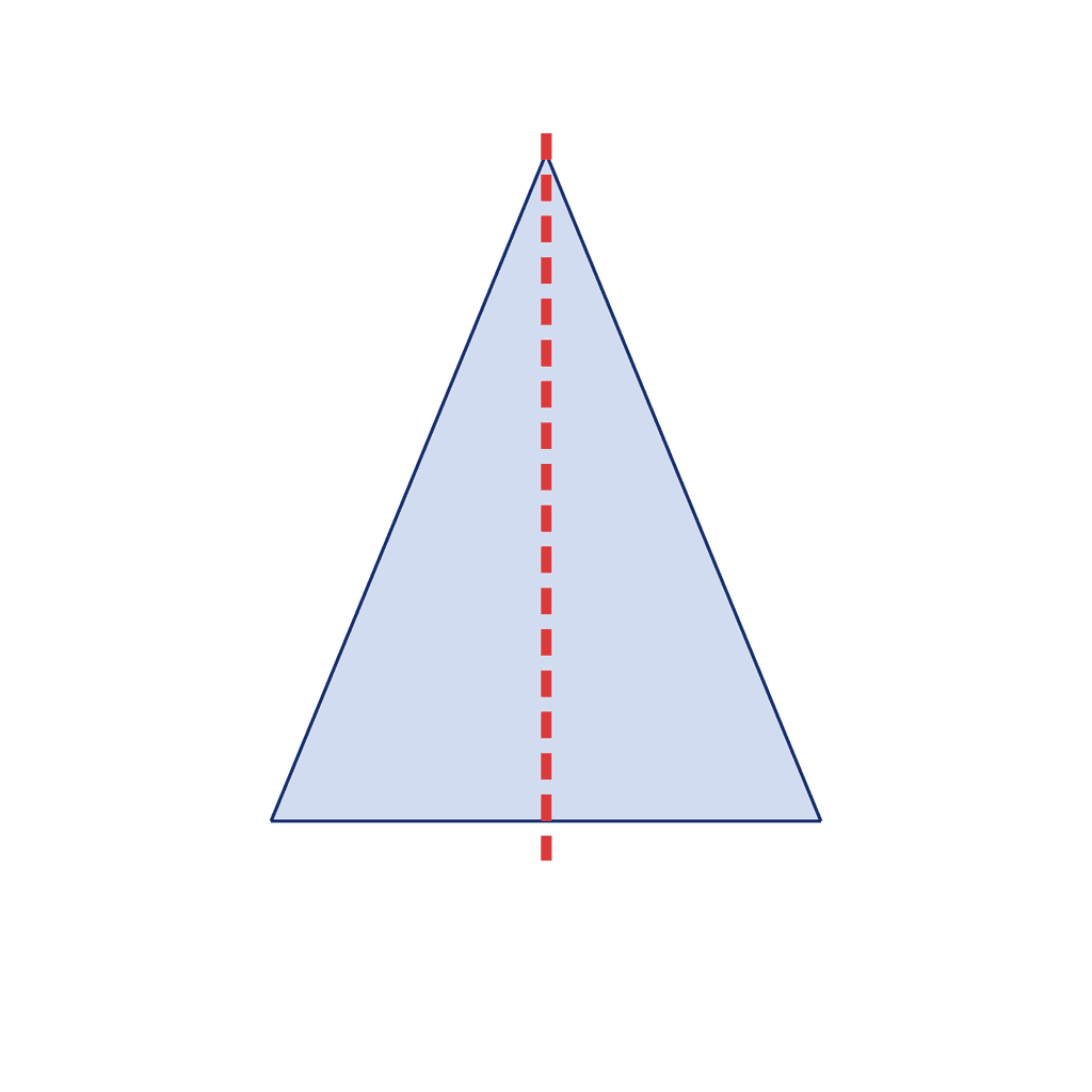 Isoceles triangle — 1 line