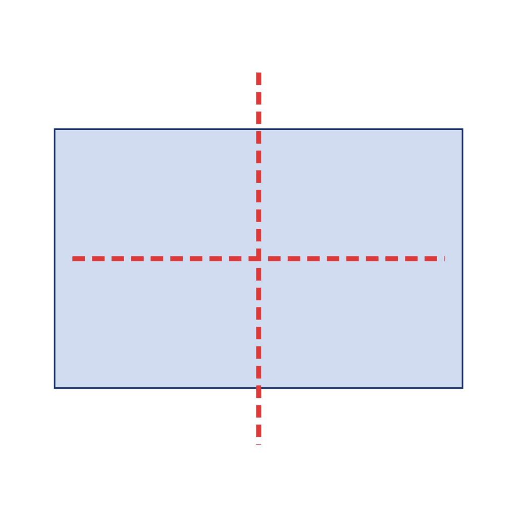 Rectangle — 2 lines of symmetry