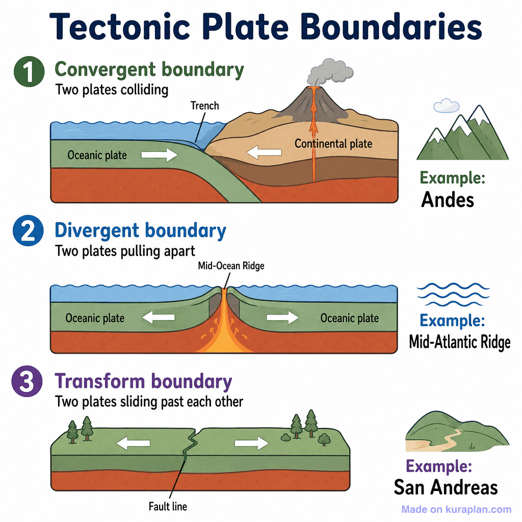 Tectonic Plate Boundaries (simple)