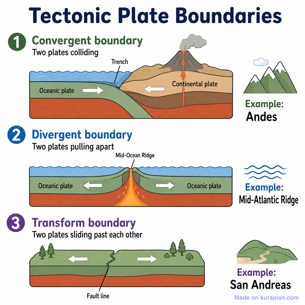 Tectonic Plate Boundaries (simple)
