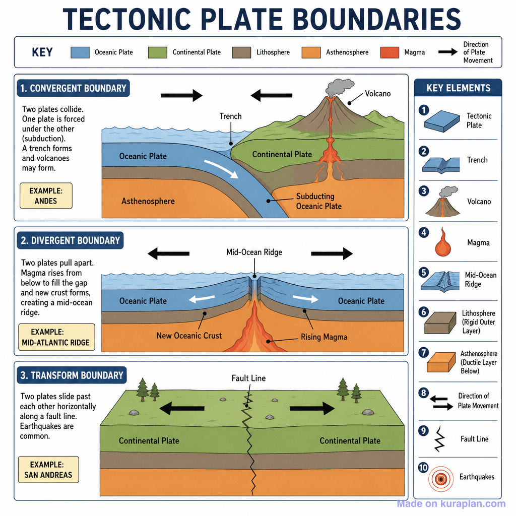 Tectonic Plate Boundaries (detailed)