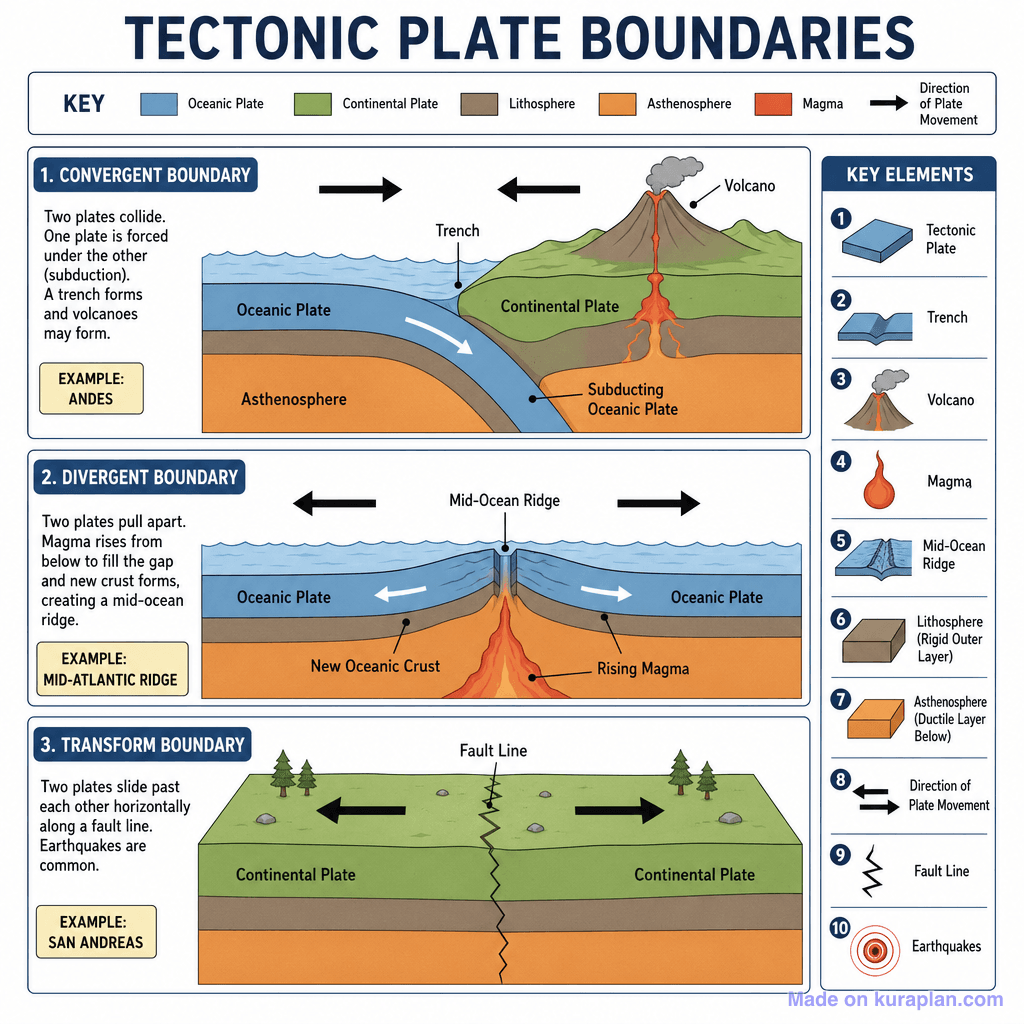 Tectonic Plate Boundaries (detailed)