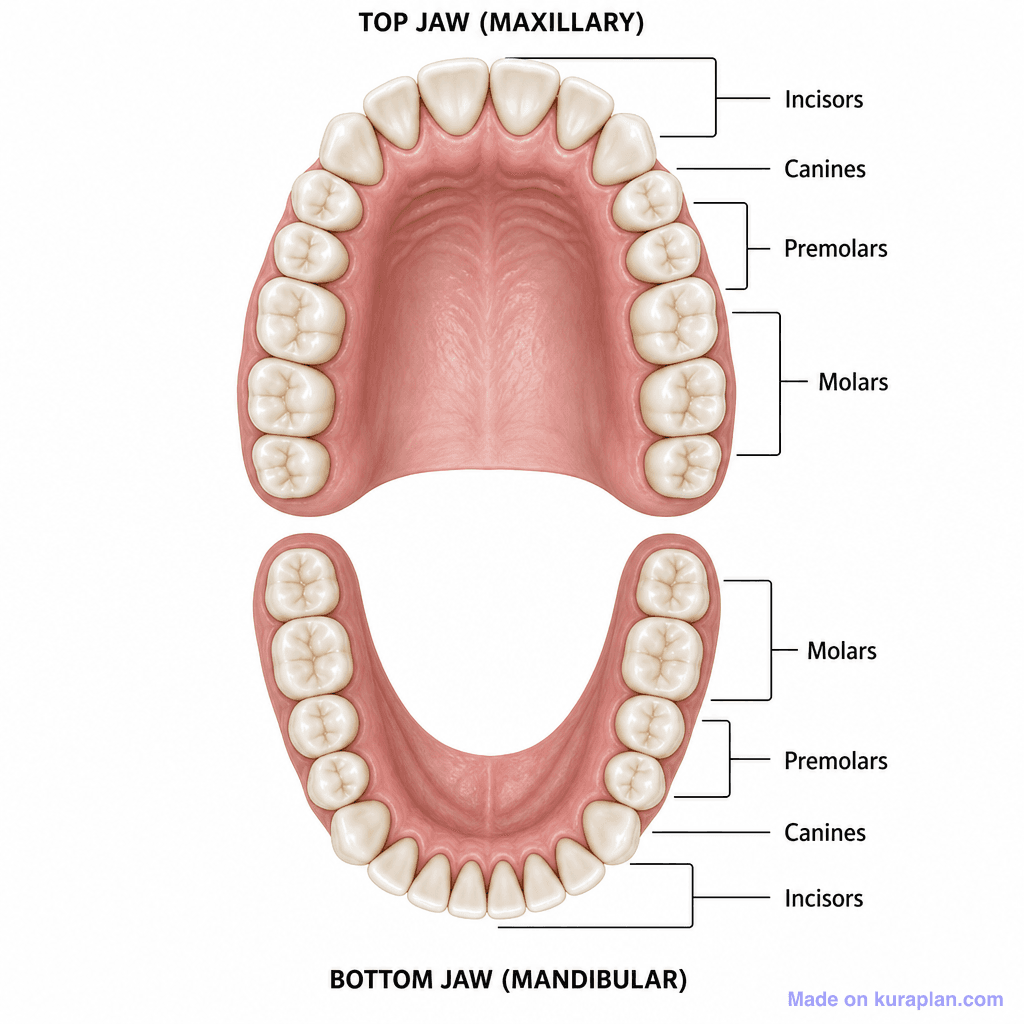 Teeth Jaw Arc Labelled