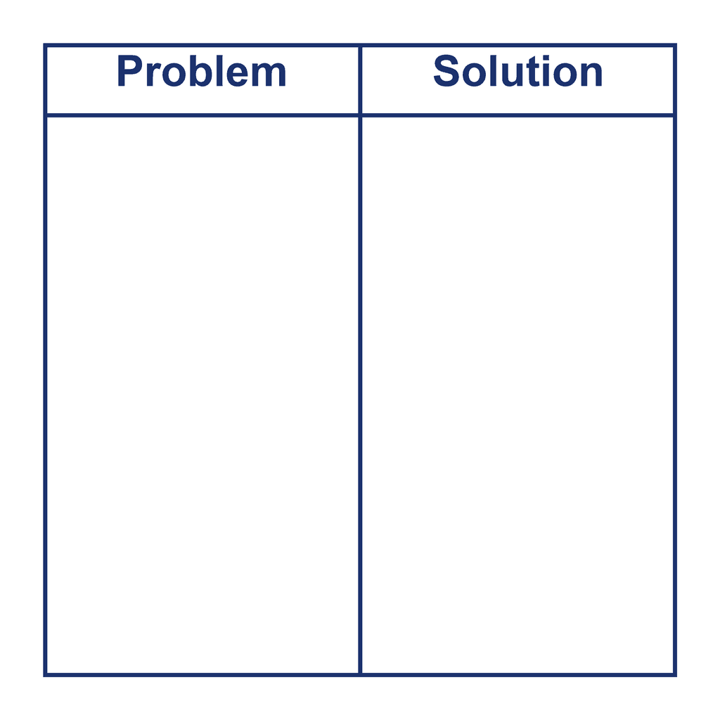 T-Chart — Problem/Solution