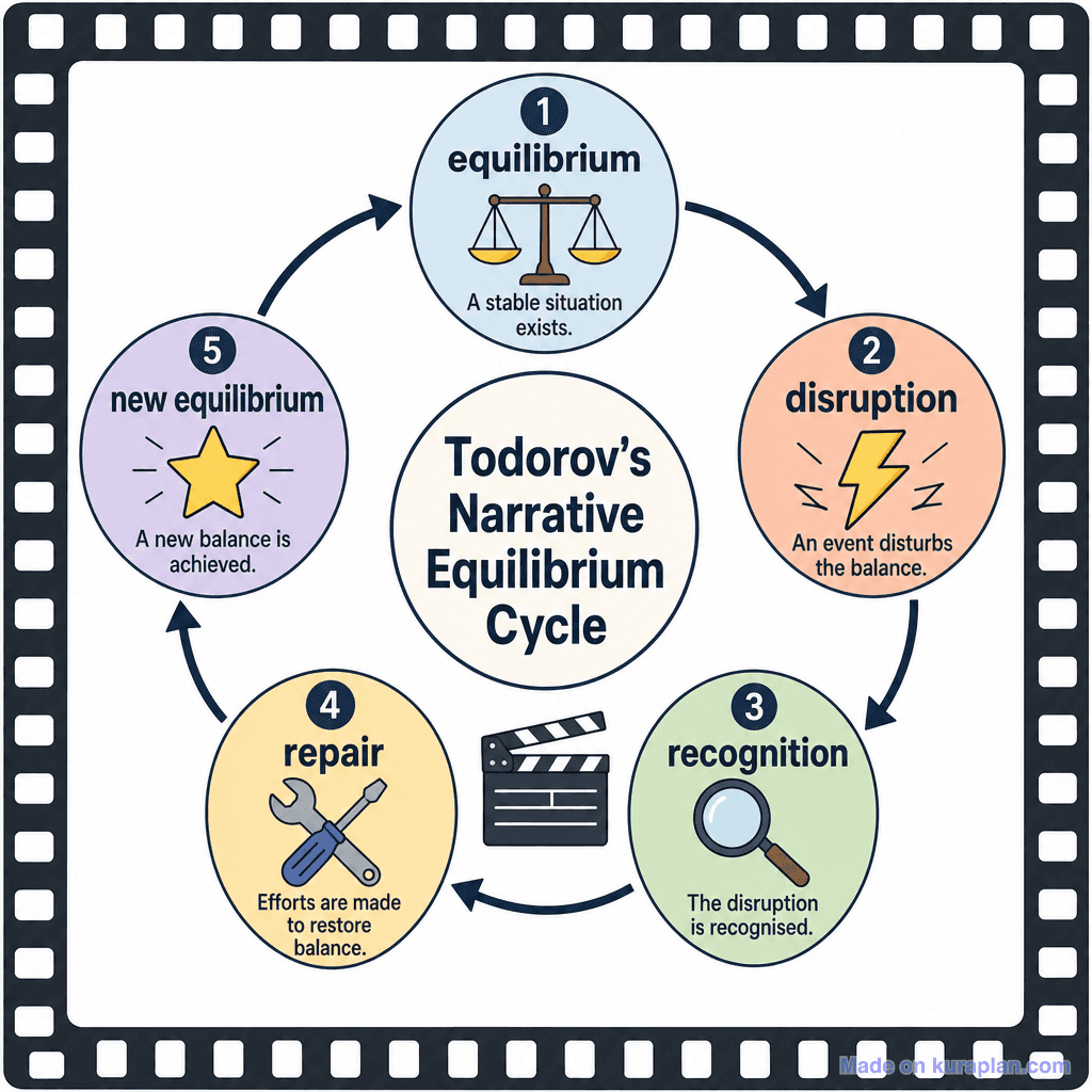Todorov's Narrative Equilibrium Cycle (detailed)