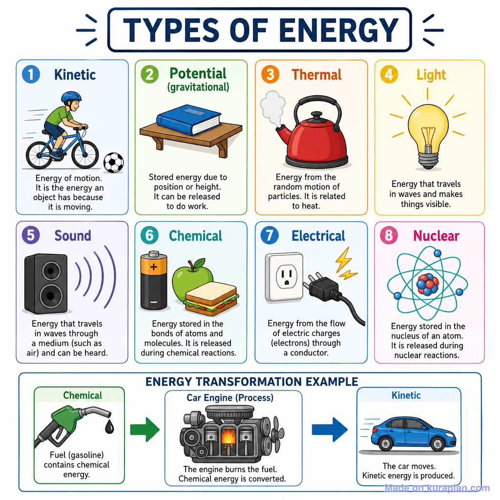 Types of Energy (detailed)