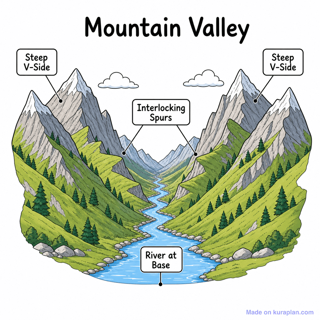 V Shaped Valley Cross Section