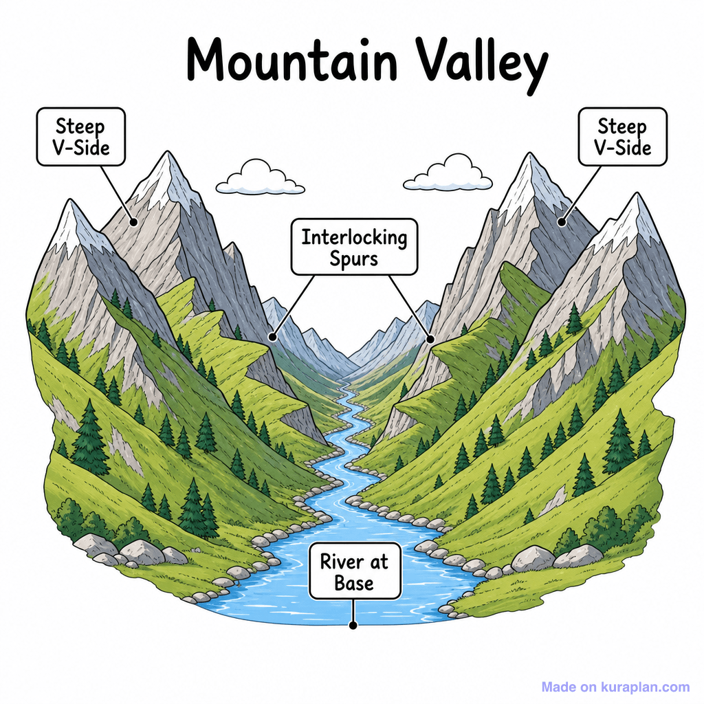 V Shaped Valley Cross Section