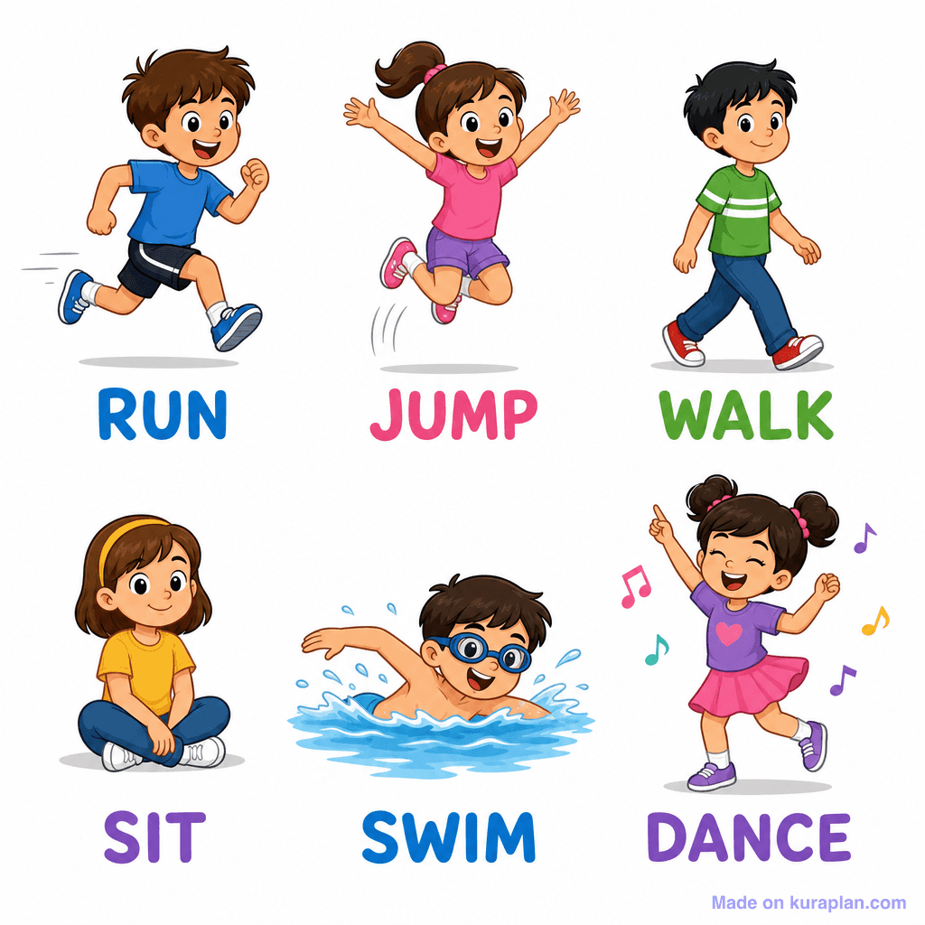 Vocab Action Verbs Chart