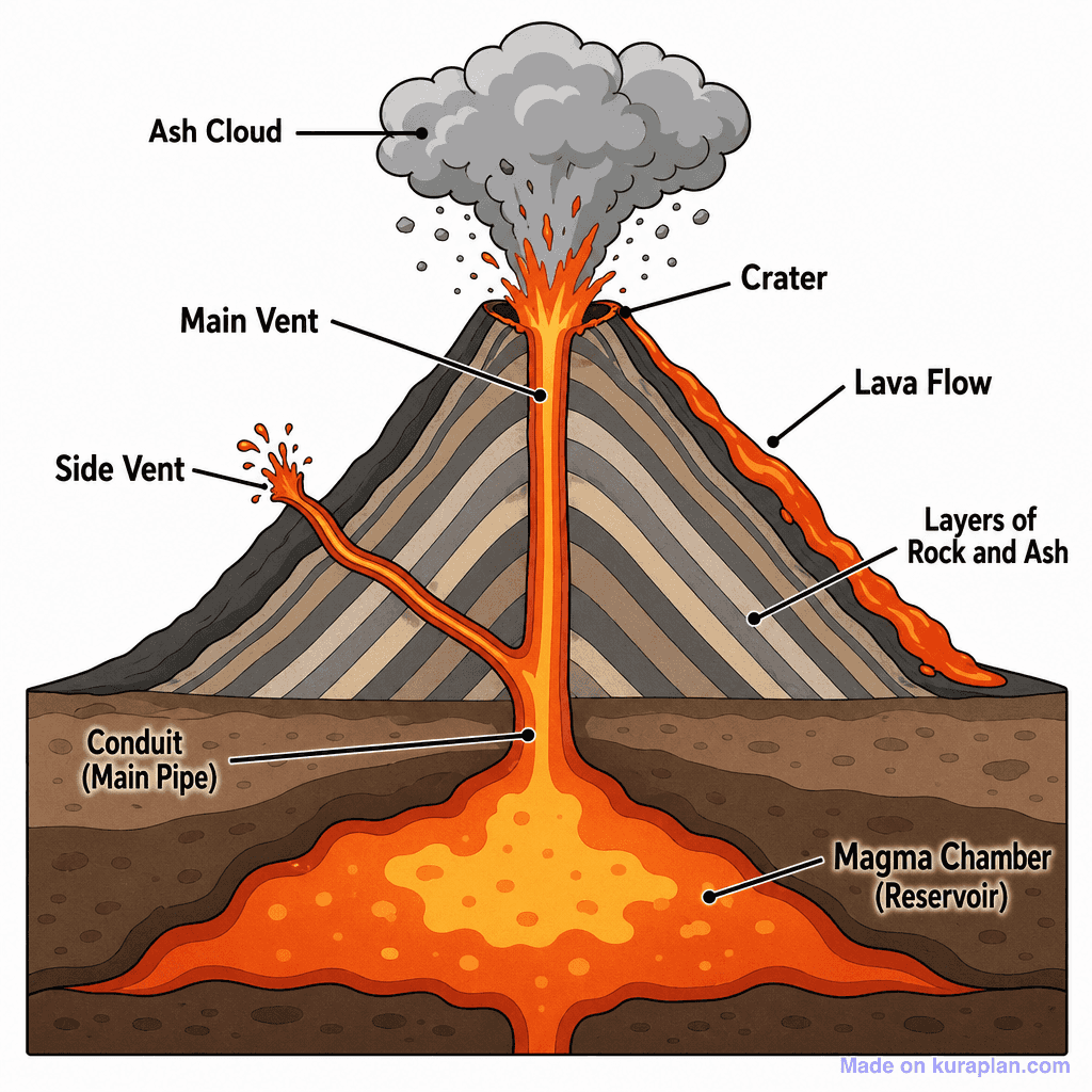 Volcano Cross-Section (detailed)