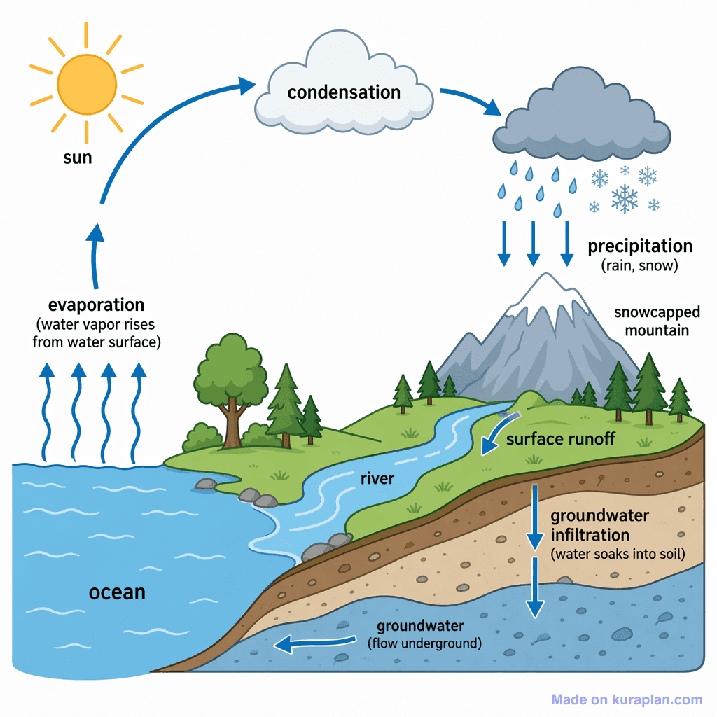 The Water cycle (detailed)